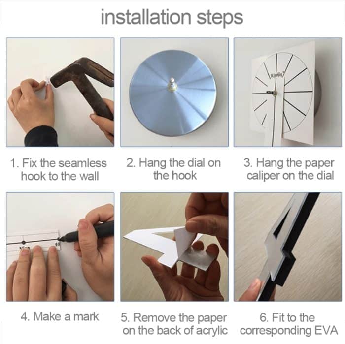 40 Zoll kreative Wohnzimmer-dekorative tickende Wanduhr – Bild 7