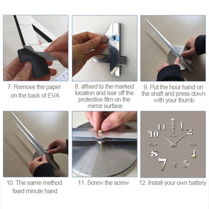 40 Zoll kreative Wohnzimmer-dekorative tickende Wanduhr – Bild 8