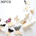 36 PCS Home Decoration Originalität PC 3D Spiegeloberfläche Schmetterling Wandpaste