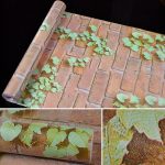 Kreative 3D Parthenocissus Stein Ziegel Dekoration Tapetenaufkleber Schlafzimmer Wohnzimmer Wand Wasserdichte Tapetenrolle, Größe: 45 x 1000cm – Bild 3