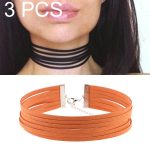 3 PCS European and American Style 6 Lagen Flanell Halskette Kragen, zufällige Farblieferung