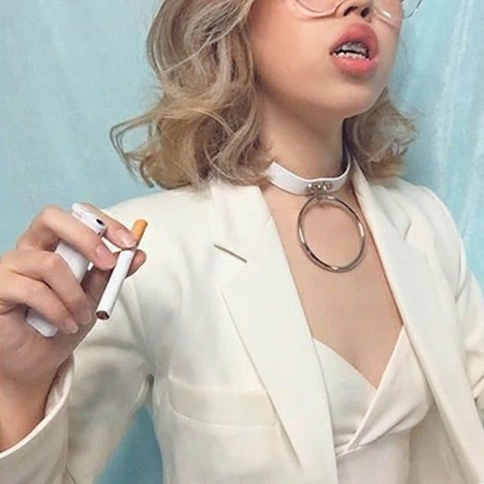 2 PCS Punk O-förmiger Big Ring im europäischen und amerikanischen Stil Beliebte Lederhalskette, zufällige Farblieferung – Bild 7