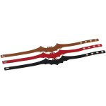3 PCS European and American Style Beliebte Fledermaus Styling Leder Halskette Kragen, zufällige Farblieferung – Bild 6