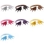 2 PCS European und American Punk Style Fashion Demon Wing Styling Lederhalskettenhalsband, zufällige Farblieferung – Bild 4