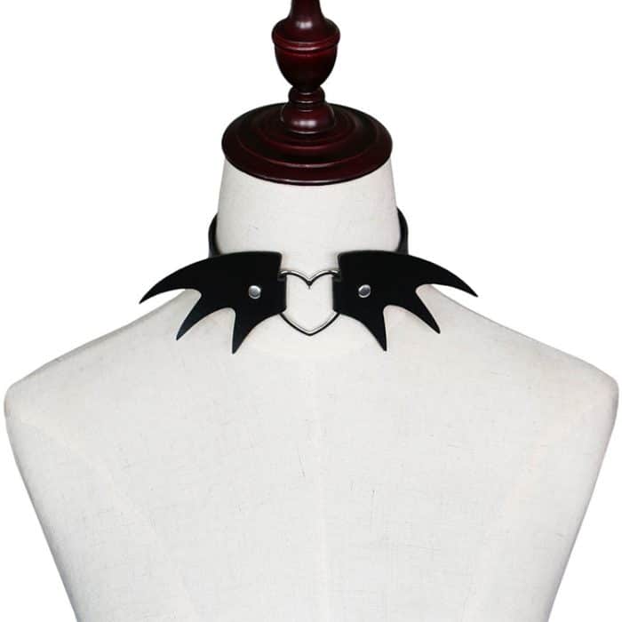 2 PCS European und American Punk Style Fashion Demon Wing Styling Lederhalskettenhalsband, zufällige Farblieferung – Bild 6
