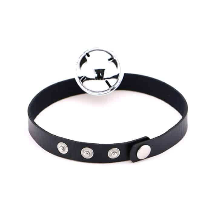 2 Stück japanischer Punk-Stil, Rock-Lederhalsband, Glöckchen-Anhänger, weibliche Schlüsselbein-Halskette, zufällige Farblieferung – Bild 5