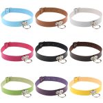 2 PCS Harajuku Punk Style Nieten Heart Lock Kragen Mode Trendy Leder Halskette, zufällige Farblieferung – Bild 2