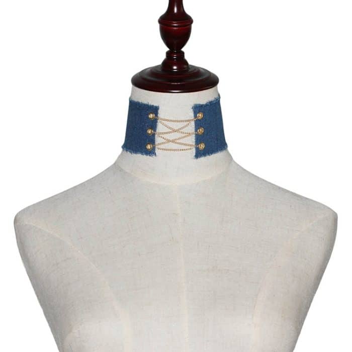 2 PCS europäische und amerikanische Retro-Persönlichkeit Grat Punk-Stil Gothic Cowboy Halskette Mode Schlüsselbein Kragen, zufällige Farbe Lieferung – Bild 6