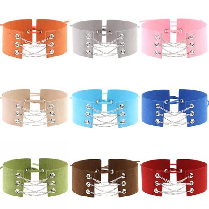 2 PCS Europäische und Amerikanische Einfache Kragen Mode Weibliche Samt Band Kragen Knochen Halskette, Zufällige Farblieferung – Bild 4