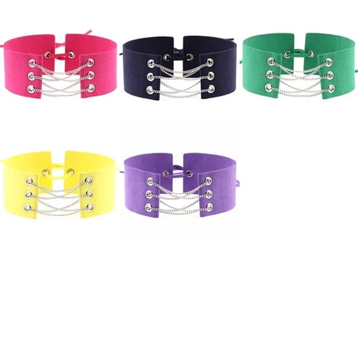 2 PCS Europäische und Amerikanische Einfache Kragen Mode Weibliche Samt Band Kragen Knochen Halskette, Zufällige Farblieferung – Bild 5