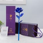 24K Golden Foil Plated Dekoration Rose Künstliche Blume, zufällige Farblieferung – Bild 9