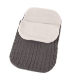 Dicke Baby Swaddle Wrap Stricken Umschlag Schlafsack Neugeborenen Warme Bänder Indoor Infant Kinderwagen Schlafsack – Bild 2