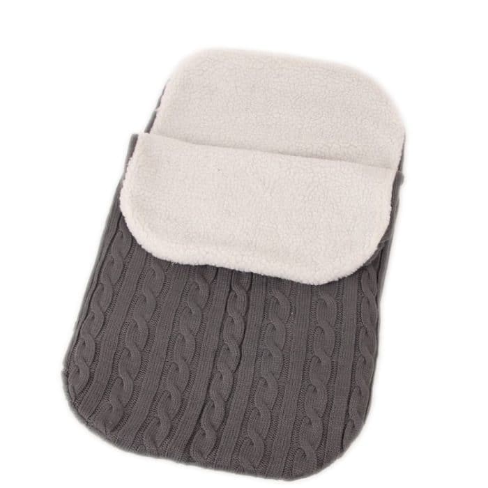 Dicke Baby Swaddle Wrap Stricken Umschlag Schlafsack Neugeborenen Warme Bänder Indoor Infant Kinderwagen Schlafsack – Bild 2