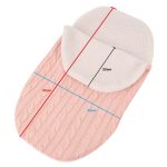 Dicke Baby Swaddle Wrap Stricken Umschlag Schlafsack Neugeborenen Warme Bänder Indoor Infant Kinderwagen Schlafsack – Bild 7