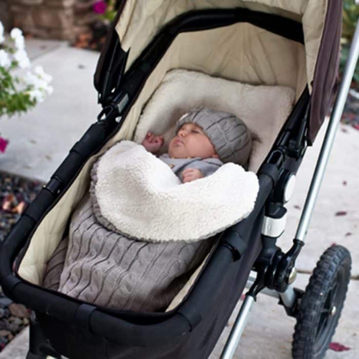 Dicke Baby Swaddle Wrap Stricken Umschlag Schlafsack Neugeborenen Warme Bänder Indoor Infant Kinderwagen Schlafsack – Bild 10