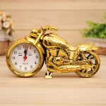 Cartoon Motorrad Wecker Schlafzimmer Kunststoff Zeiger Wecker, Größe: 23 * 13 * 6 cm, Gold, Gold, Red, Black, Gold, Black