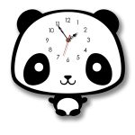 Kreative Home Office Schlafzimmer Dekoration Panda Swing Acryl Wanduhr – Bild 2