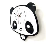 Kreative Home Office Schlafzimmer Dekoration Panda Swing Acryl Wanduhr – Bild 3