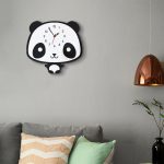 Kreative Home Office Schlafzimmer Dekoration Panda Swing Acryl Wanduhr – Bild 5