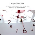 Kreative Home Office Schlafzimmer Dekoration Kuh Schaukel Acryl Wanduhr – Bild 4