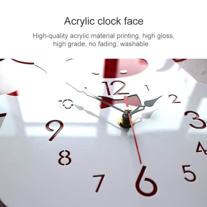 Kreative Home Office Schlafzimmer Dekoration Kuh Schaukel Acryl Wanduhr – Bild 4