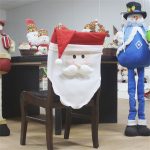 Weihnachtsdekoration für Esstisch und Stuhl mit Schneemann-Muster, Santa Claus Pattern, Snowman Pattern – Bild 4