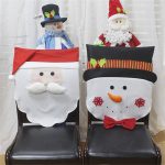 Weihnachtsdekoration für Esstisch und Stuhl mit Schneemann-Muster, Santa Claus Pattern, Snowman Pattern – Bild 5