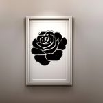 3D-Blumenmuster, Spiegel, Acryl, Wandaufkleber, kreatives Zuhause, Wohnzimmer, Wandaufkleber, Dekor, Größe: 22 x 22 cm, Size:22*22cm(Black), Size:22*22cm(Gold), Size:22*22cm(Silver)