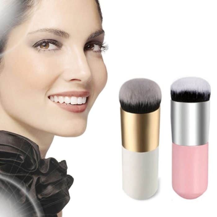 Kurzer Holzgriff, großer runder Kopf, Puffer, Foundation, Puder, Make-up-Pinsel, runder Pinsel, Make-up-BB-Creme-Werkzeuge – Bild 6