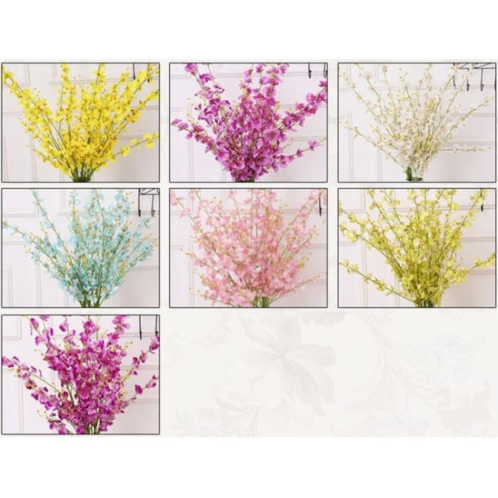 Home Hochzeitsfeier Dekor Seide Orchidee DIY künstliche Blume Phalaenopsis Blumensträuße, zufällige Farblieferung – Bild 6