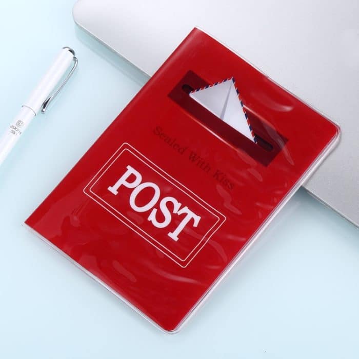 2 PCS Post Pattern Red Passport Card Bag – Bild 1