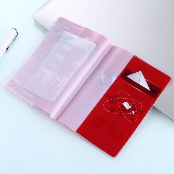 2 PCS Post Pattern Red Passport Card Bag – Bild 4