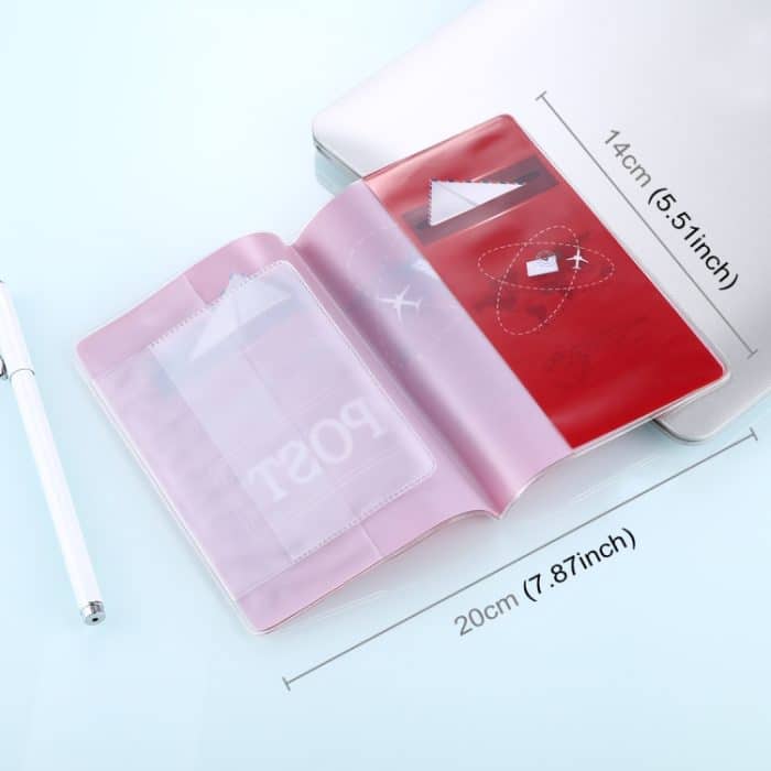 2 PCS Post Pattern Red Passport Card Bag – Bild 5