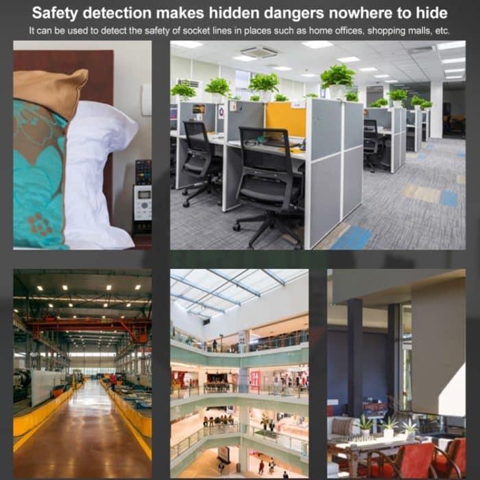 HABOTEST HT107D Multifunktionaler Digitalanzeige-Steckdosentester, HT107D (US Plug), HT107D (UK Plug), HT107D (EU Plug) – Bild 7