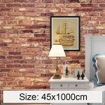 European Brick Creative 3D Stein Ziegel Dekoration Tapetenaufkleber Schlafzimmer Wohnzimmer Wand Wasserdichte Tapetenrolle, Größe: 45 x 1000 cm