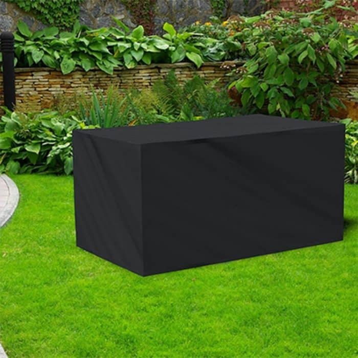 Anti-UV wasserdicht staubdicht 210D Oxford Stoff Klapptisch Stühle Schutzhülle Outdoor Möbel Set Cover, Größe: 270 * 180 * 89cm (Schwarz) – Bild 5