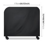 Anti-UV wasserdicht staubdicht 210D Oxford Cloth Folding BBQ Schutzhülle Outdoor Gas Holzkohle Elektrogrill Grillabdeckung, Größe: 170 * 61 * 117cm (Schwarz) – Bild 6