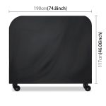 Anti-UV wasserdicht staubdicht 210D Oxford Cloth Folding BBQ Schutzhülle Outdoor Gas Holzkohle Elektrogrill Grillabdeckung, Größe: 190 * 71 * 117cm (Schwarz) – Bild 6