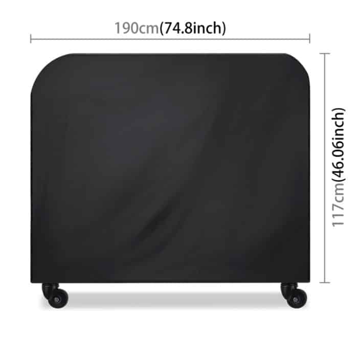 Anti-UV wasserdicht staubdicht 210D Oxford Cloth Folding BBQ Schutzhülle Outdoor Gas Holzkohle Elektrogrill Grillabdeckung, Größe: 190 * 71 * 117cm (Schwarz) – Bild 6