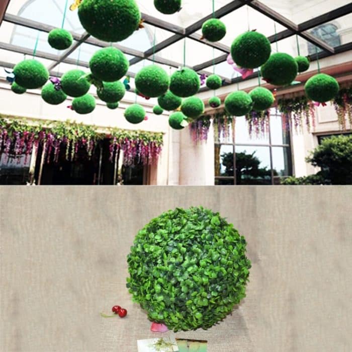 Künstliche Aglaia Odorata Pflanze Ball Topiary Hochzeit Event Home Outdoor Dekoration Hängende Verzierung, Durchmesser: 12,7 Zoll – Bild 1