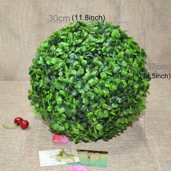 Künstliche Aglaia Odorata Pflanze Ball Topiary Hochzeit Event Home Outdoor Dekoration Hängende Verzierung, Durchmesser: 14,7 Zoll – Bild 2