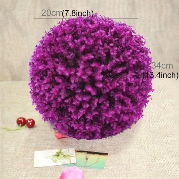 Künstliche lila Eukalyptus Pflanze Ball Topiary Hochzeit Event Home Outdoor Dekoration Hängende Verzierung, Durchmesser: 13,4 Zoll – Bild 2