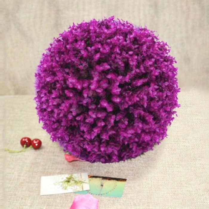 HC6818.jpg Künstliche lila Eukalyptus Pflanze Ball Topiary Hochzeit Event Home Outdoor Dekoration Hängende Verzierung, Durchmesser: 15 Zoll – Bild 1