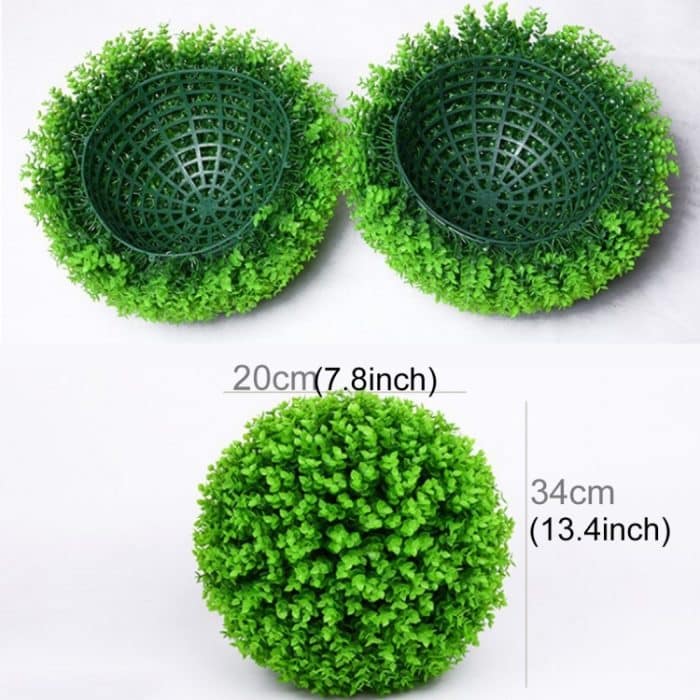 Künstliche grüne Eukalyptus Pflanze Ball Topiary Hochzeit Event Home Outdoor Dekoration Hängende Verzierung, Durchmesser: 13,4 Zoll – Bild 2