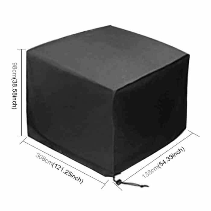 Outdoor Anti-UV wasserdicht staubdicht 210D Oxford Tuch Klapptisch Stühle Schutztasche Möbel Set Abdeckung, Größe: 308 x 138 x 98 cm, Size: 308x138x98cm – Bild 2