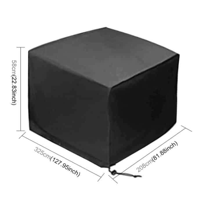 Outdoor Anti-UV wasserdicht staubdicht 210D Oxford Tuch Klapptisch Stühle Schutztasche Möbel Set Abdeckung, Größe: 325 x 208 x 58 cm, Size: 325x208x58cm – Bild 2