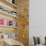 2-teiliges kreatives 3D-Vasen-Stil-Spiegel-DIY-Wandaufkleber-Set, Größe: 40 x 60 cm – Bild 2