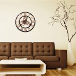 Retro-hölzerne runde einseitige Zahnraduhr Rom-Zahlen-Wanduhr, Durchmesser: 45 cm, Rome Number  45cm – Bild 9