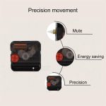 Retro Wooden Round Single-sided Gear Clock Arabic Number Wall Clock, Diameter: 70cm, Number 70cm – Bild 4