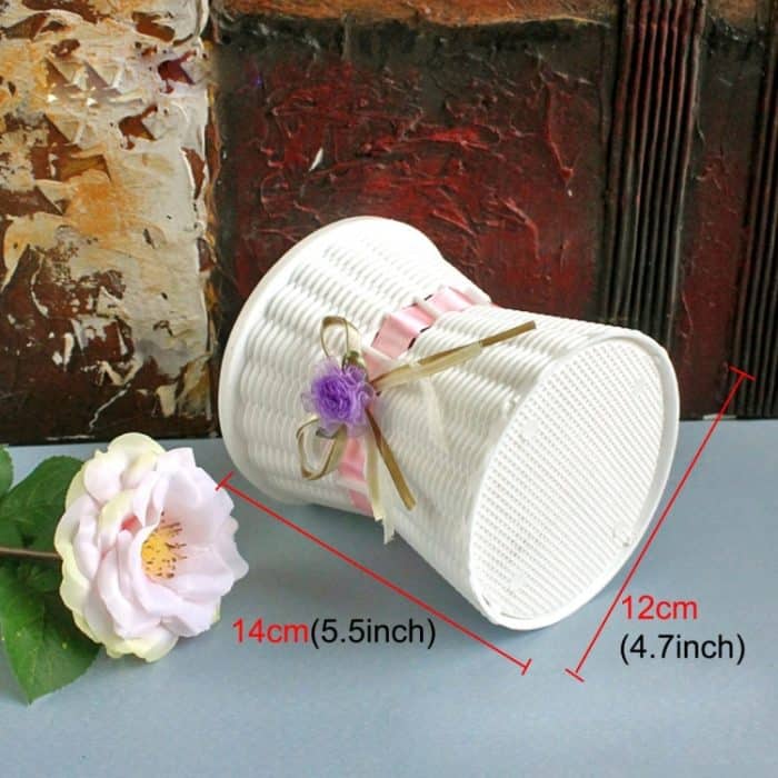 Kunststoff Blumentöpfe Mittelgroße Blumentöpfe Mode Balkon Garten Pflanze Pflanzer Home Decoration, Band Zufällige Farblieferung – Bild 3